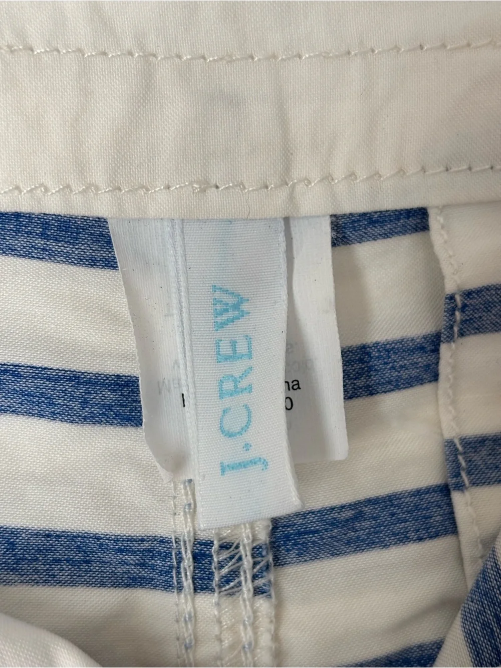 J. Crew Women’s Navy & White Striped Nautical Beach Board Shorts Size 10